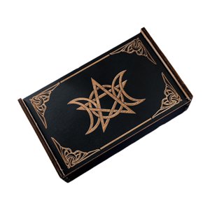 Bothyi - Caja De Tarot De Madera Deslizante, Regalo Rectangular, Coleccionable, Decorativa, Con Estrellas Y Luna