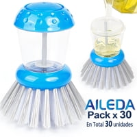 Aileda - Cepillo Para Lavar Platos Premium Con Dispensador De Jabón （En Total 30 Unidades）