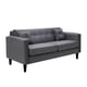 thumbnail image 2 of Sofa New Retro 3C + 2 Pouf Felpa 00 Gris, 2 of 6