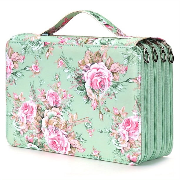 200 Slot Colored Pencil Case: Large Capacity Zipper Closure Twill Fabric Organizer for Artists & Students