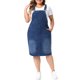 thumbnail image 2 of Agnes Orinda Vestido de Mezclilla para Mujer Talla Grande Escuela Colegio Vintage con Tirantes Ajustables Pinafore Abertura Trasera Casual Midi Bib Jean con Bolsillos 2X Azul Oscuro, 2 of 6