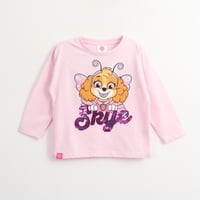 Polera Manga Corta Niña Skye Lentejuelas Rosado Paw Patrol