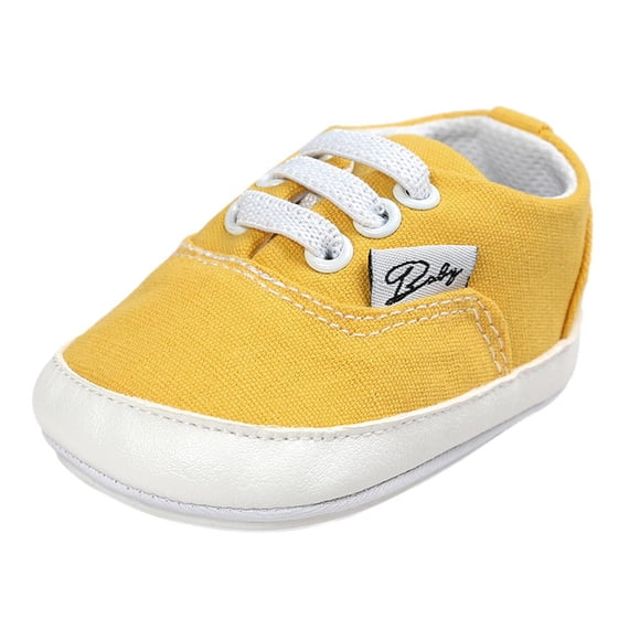 zapatos de lona del bebé zapatos de caminar de fondo suave zapatos antideslizantes l amarillo