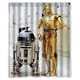 thumbnail image 1 of Cortina de ducha de robot de Star Wars, juego de cortina de baño con ganchos, tamaño 60 x 72 pulgadas, 1 of 3