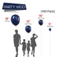 thumbnail image 2 of Balloon PartyWoo, 140 unidades, perlas de diferentes tamaños, color azul marino, 2 of 6