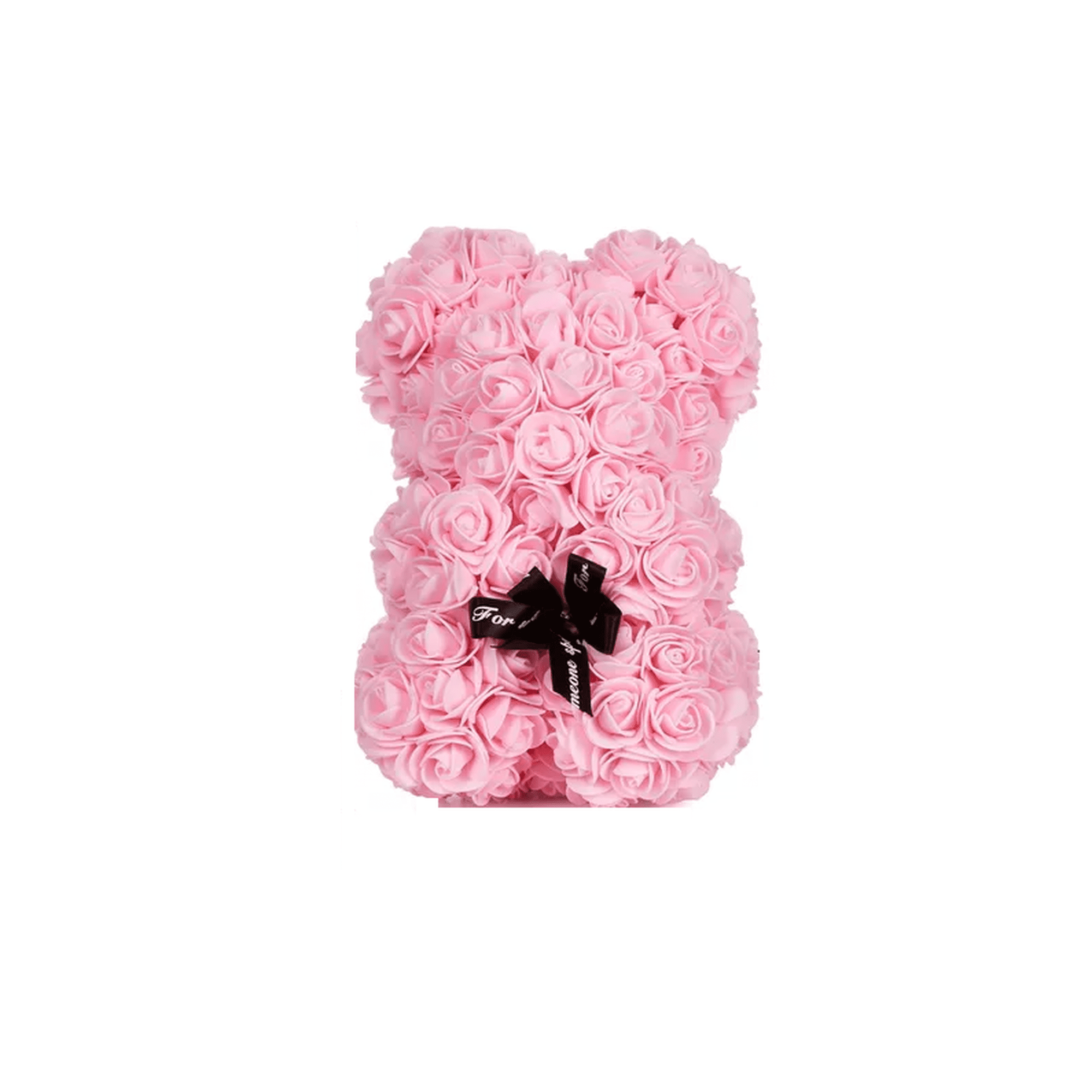 Genérico - Oso De Flores Artificiales, Osito De Rosas Rosado