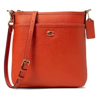 Cartera Coach Womens Leather Crossbody Kitt Messenger Bag ,Orange