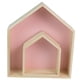 thumbnail image 2 of 2 Estantes De Almacenamiento De Pared Con Forma De Casa, Decoración Del Hogar Para Sala De Juegos, Color Rosa, 2 of 5