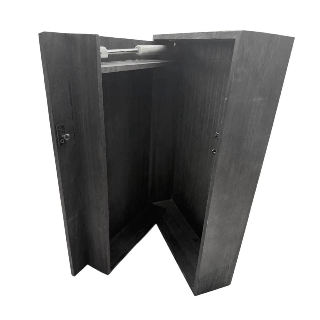 Magideal - Corrimiento De Estantes De Pared De Ocultación Decoración Del Hogar De Madera Decoración Del Hogar Para La Pared Para La Sala Del Dormitorio Del Dormi Negro