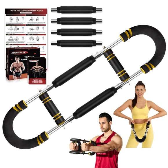 Entrenador de brazos NOONCRAZY Twister ajustable de 13,6 a 54,4 kg con póster