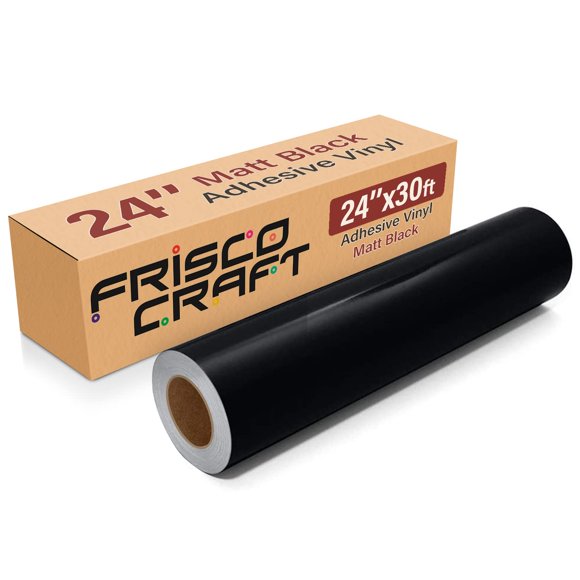 Rollo de vinilo Frisco Craft 61 cm x 91 cm negro mate