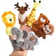 thumbnail image 1 of 7 marionetas de dedo de animales, lindas y suaves figuras de animales salvajes, juguetes novedosos, regalo para niños., 1 of 7
