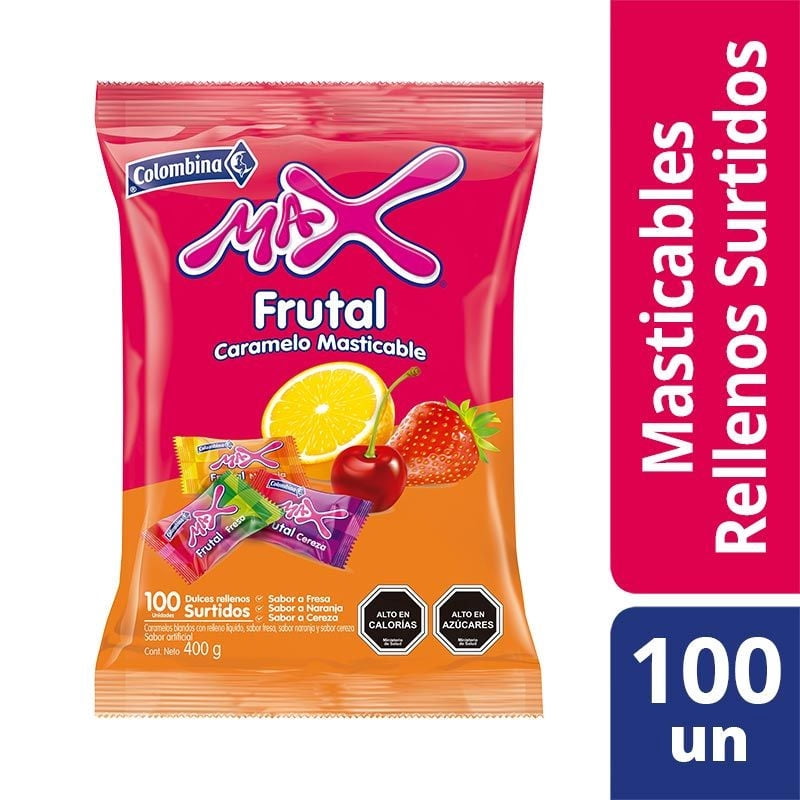 Max Frutacidas Caramelo Masticable Max Frutal, 400 g | Lider