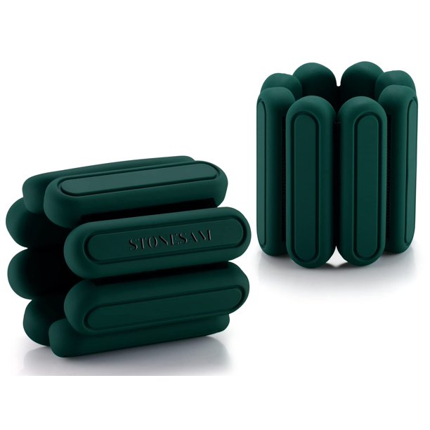 Set de pesas para muñeca y tobillo STONESAM de 0,45 kg (1 libra) para yoga, color negro