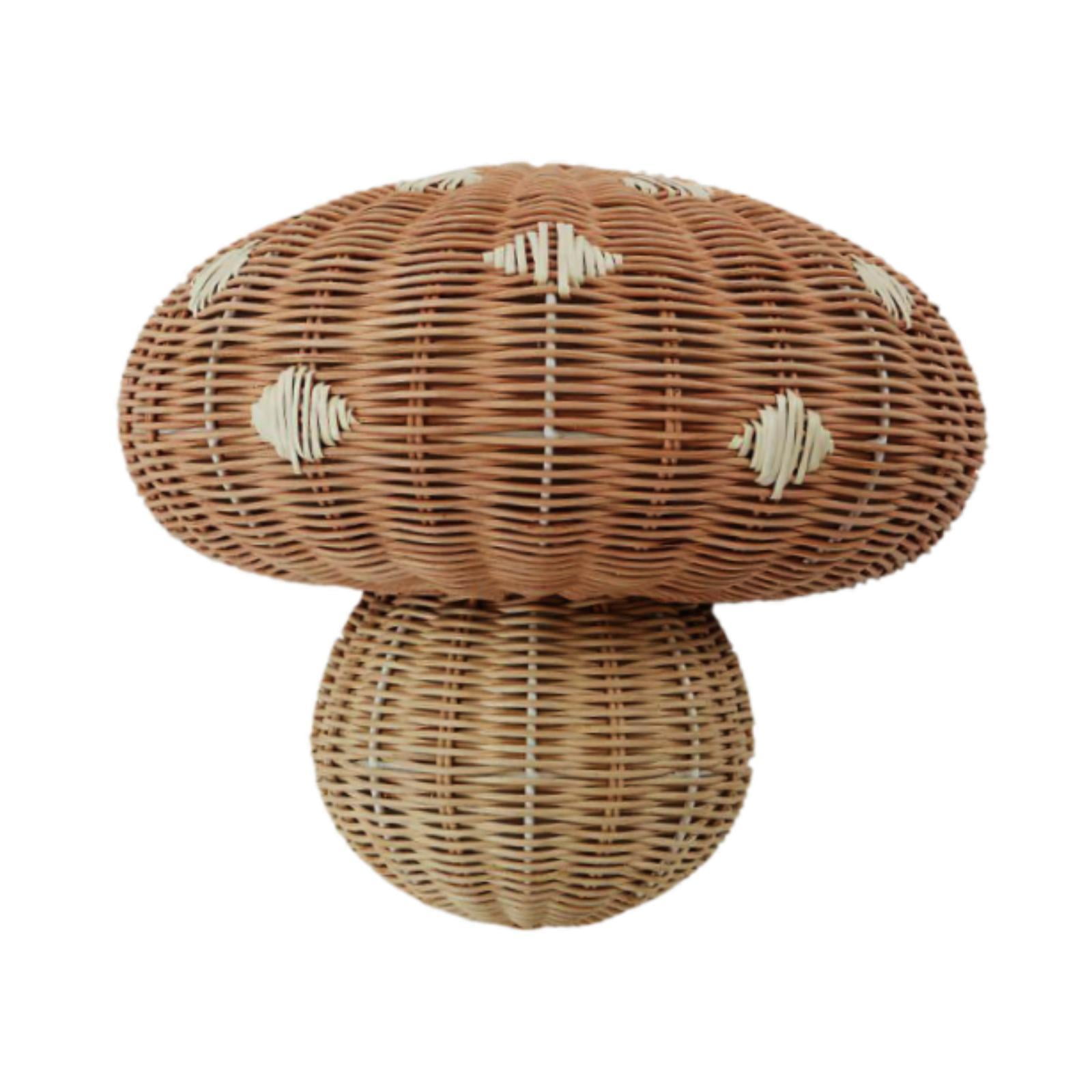 Magideal - Lámpara De Lámpara Tejida De Ratán Lámpara De Montaje De Pared Sombra De Lámpara En Forma De Hongo Lámpara De Tapa De Lámpara De Lámpara De Lámpara De