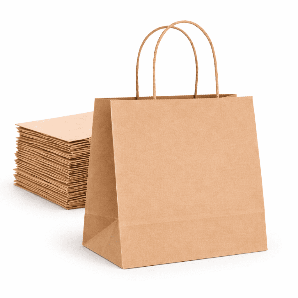 De Gaune - Bolsa De Papel Kraft Con Manilla 27x29 (50 Unidades)