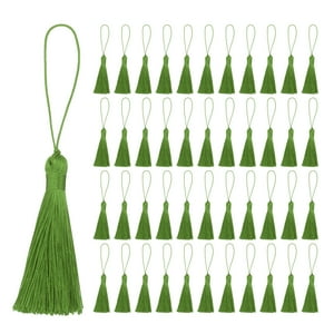 Mini Silky Bookmark Tassels Uxcell Verde Oliva