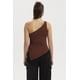 thumbnail image 3 of Polera Mujer Escote Y Basta Asimétrica Café, 3 of 4