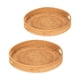 thumbnail image 2 of Bandeja De Mimbre Hecha A Mano Para Servir, Cesta Tejida, Bandeja Decorativa Para Alimentos Para El Hogar, 2 Uds., 2 of 5