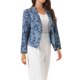 thumbnail image 4 of INSPIRE CHIC Chaqueta de Blazer Abierta para Mujeres Regreso a Clases, Traje de Verano para el Trabajo, Azul-Floral L, 4 of 6