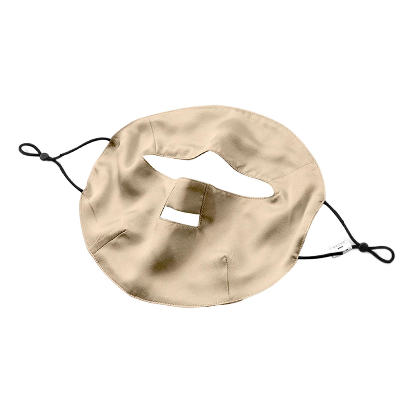 Magideal - Máscara De Protección Solar De Seda De Hielo Transpirable Suave Máscara Reutilizable Máscara De Cara Completa Lavable A Prueba De Para Champán