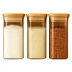 thumbnail image 2 of Set 3 Frascos Hermeticos Cuadrado 1100mL Vidrio 12cm Tapa Bambú, 2 of 3