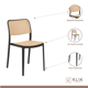 thumbnail image 4 of Comedor Eames 80cm redonda Negra + 4 Sillas de Comedor Enrejada, 4 of 8