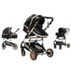 thumbnail image 3 of Coche con silla de nido y base de auto premium 3 en 1 Negro, 3 of 5