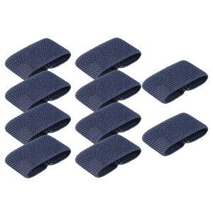 Ioensy - 10X Correas Elásticas Para Cinturón Banda De Retención Para Pantalones Cinturón Trabillas De Nailon Azul Oscuro