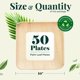 thumbnail image 5 of Platos desechables KoalaLove Palm Leaf de 25 cm, paquete de 50, 5 of 8