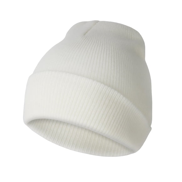 Gorro Scotamalone de punto con puños unisex, blanco