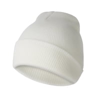 Gorro Scotamalone De Punto Con Puños Unisex, Blanco