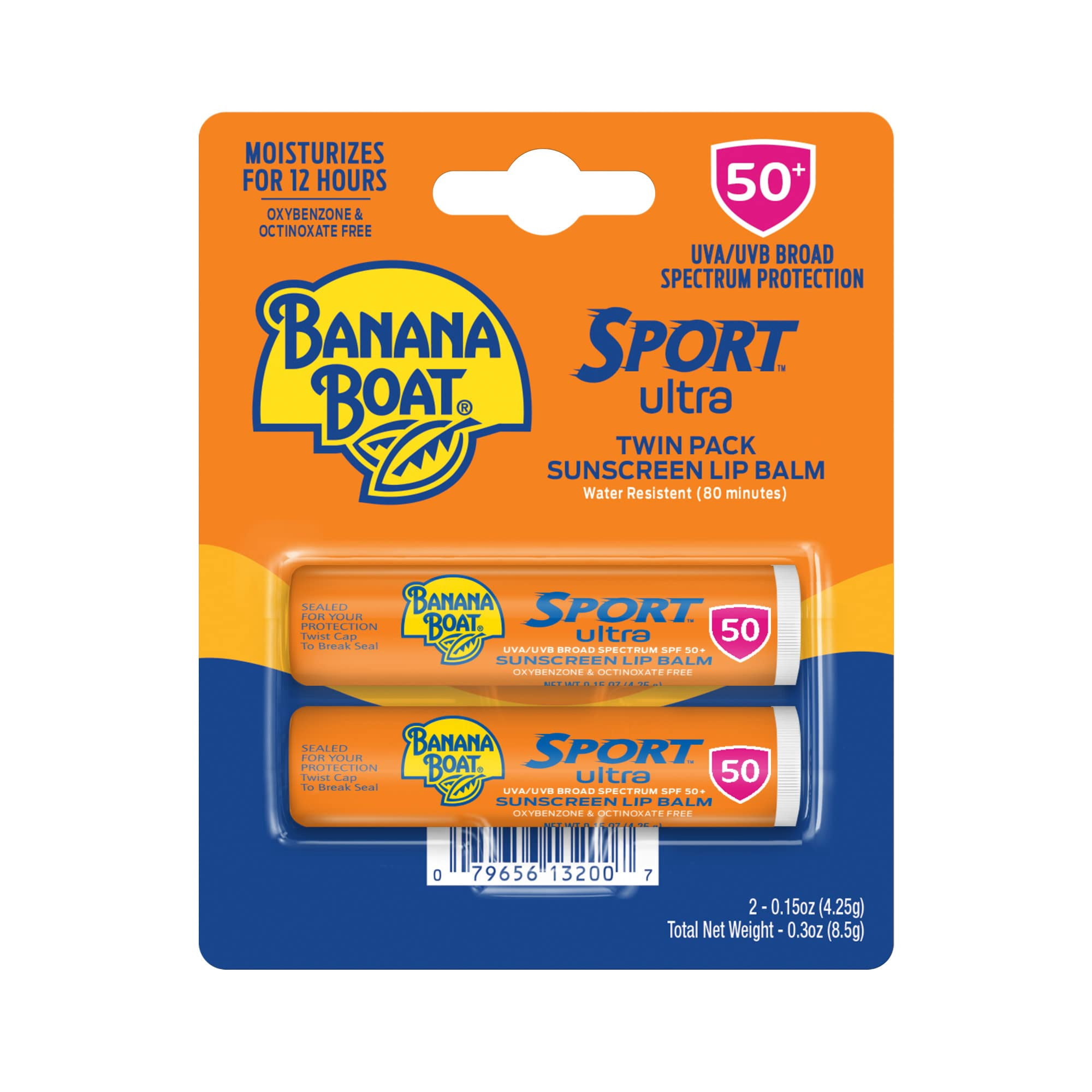 Bálsamo Labial Protector Solar Banana Boat Sport Ultra Spf 50, Paquete De 2