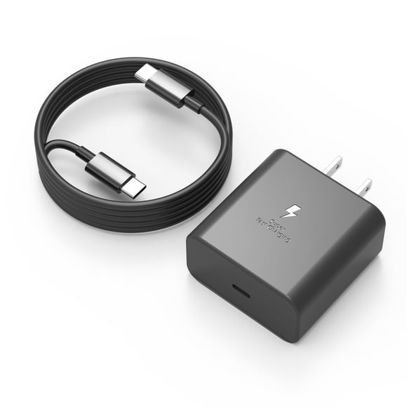 Cargador POWJDWZ 45W USB-C de carga rápida con cable de 1,8 m, negro