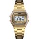 thumbnail image 1 of Reloj PASOY digital para hombre, acero inoxidable dorado, 3 ATM, resistente al agua, 1 of 7