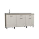 thumbnail image 1 of Mueble Base Cocina 3 Puertas 2 Cajones Fm-003E Beige Y Café Claro, 1 of 11