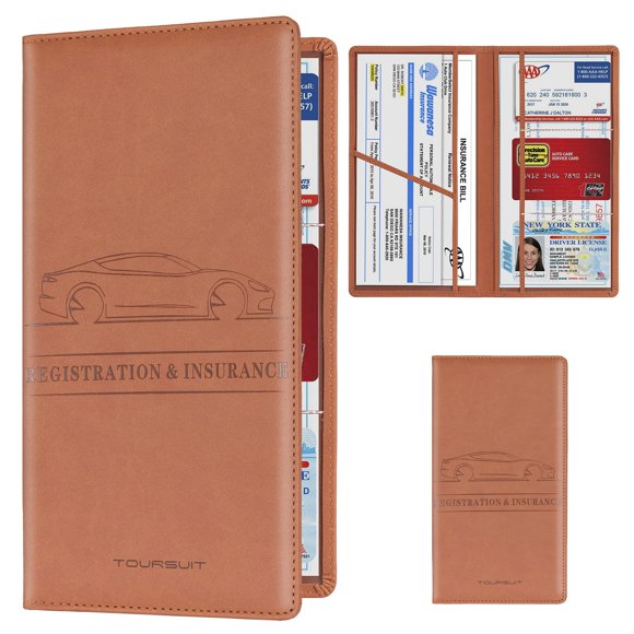 Portatarjetas TOURSUIT 24 cm x 12 cm Cuero Marrón