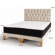 thumbnail image 3 of Cama Europea 2 Plazas Base Dividida Respaldo Capitone Lino Beige Completa, 3 of 8