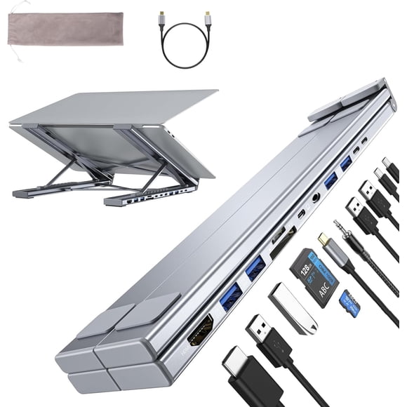 Base docking para laptop Umaniy M92 Hub USB-C 11 en 1 con HDMI 4K