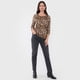 thumbnail image 4 of Polera Mujer Manga 3/4 Focal Animal Print Beige Corona, 4 of 5