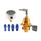 thumbnail image 1 of Regulador de presión de ajustable Universal con manómetro accesorios automotrices piezas de repuesto aleación de aluminio 200-800Kpa con 4 Dorado, 1 of 5