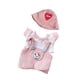 thumbnail image 1 of Ropa De Muñeca De Peluche De 15cm-17cm, Sombrero Con Patrón De Corazón Rojo, Accesorios Para Fotos, Vestido, Ropa Rosa Bonita, 1 of 3