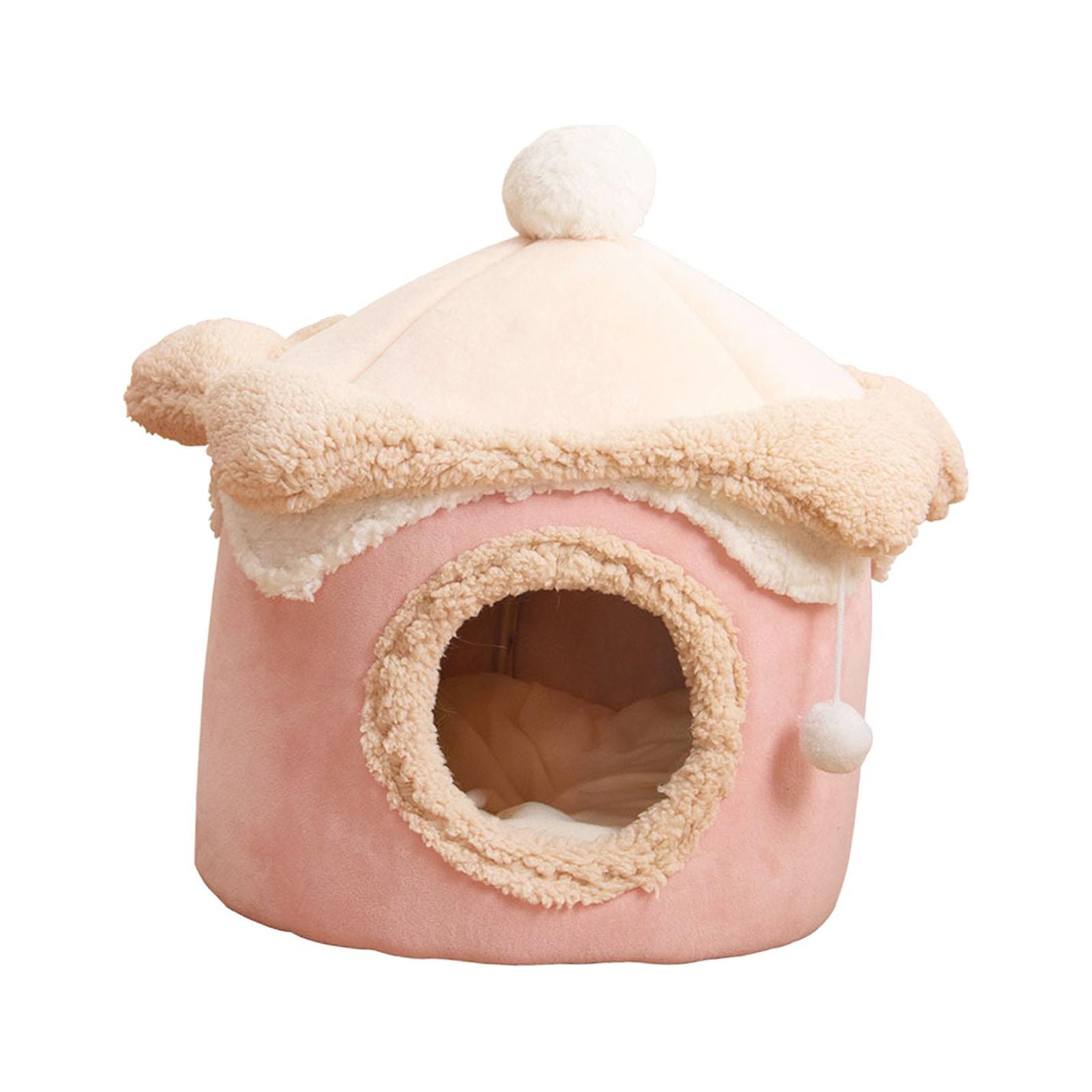 Magideal - Cama Para Dormir Para Gatos, Cojín Para Casa, Nido Para Perros, Cojín Acogedor, Perrera Con Parte Inferior Antideslizante, Cama Cueva Semicerrada Para , 50cmx50cm