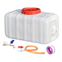 Magideal - Tanque De Agua Portátil Multifuncional Recipiente Almacenamiento Agua Contenedor Con Grifo Diseño De Boca Ancha Material Pp Apto Para Camping Senderis Blanco 475 Kg