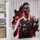 thumbnail image 5 of Bukayo Saka-theme 4-Piece Shower Curtain Set with Rugs, Waterproof Bathroom Decor Set Includes Bath Mat, U-Shaped Rug, Toilet Lid Cover and Curtain with Hooks, 5 of 6