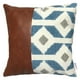 thumbnail image 1 of Cojín Decorativo EcoCuero Azul y Beige 50x50 Relleno, 1 of 3