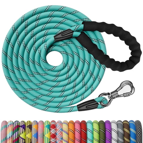 Correa De Entrenamiento Ntr De 6 Metros Para Perros Con Cuerda Reflectante De Nylon Color Jade