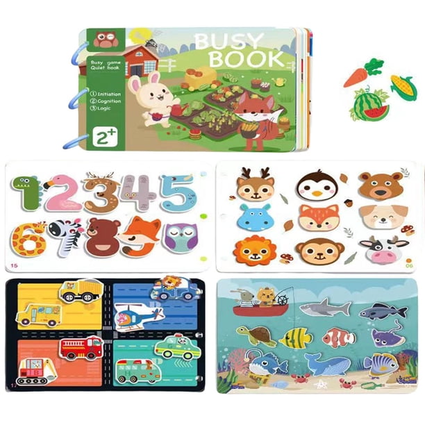 Tabla De Tornillos Montessori Granja – Juguete Educativo De Madera Con 17 Piezas Para Niños De 3 Años En Adelante