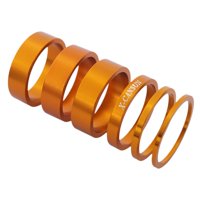 Magideal - 6 Piezas Separador De Dirección Bicicleta Espaciador Juego Aluminio Duradero Ligero Práctico Adecuado Para Reparación Accesorios Bicicleta Ruta Montañ Oro