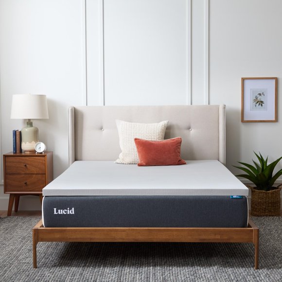 Sobrecolchón LUCID 7,6 cm de bambú con carbón (tamaño Full)